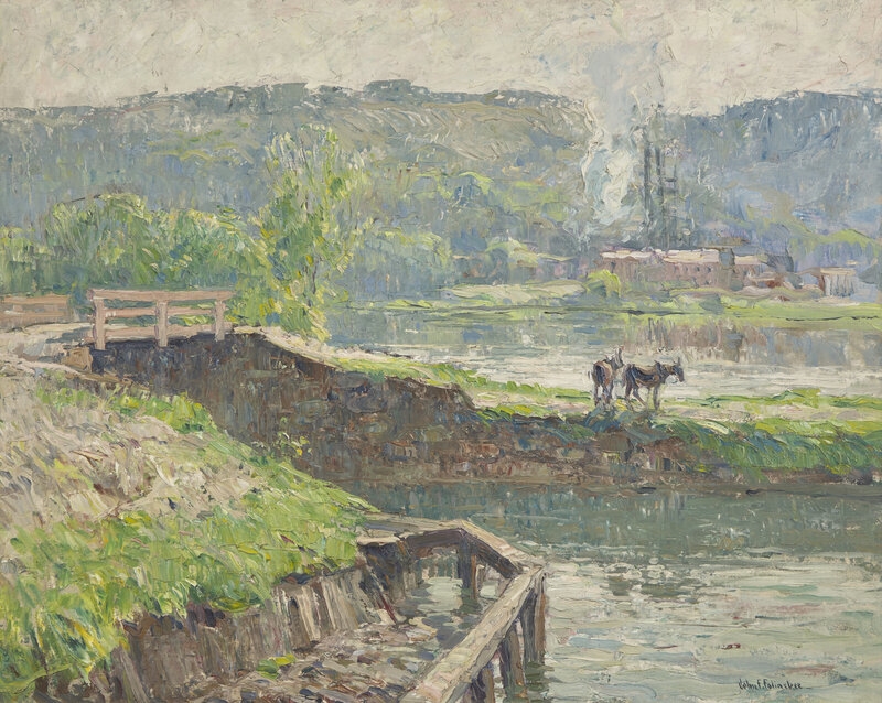 Artwork by John Fulton Folinsbee, 
Tow Mules, Made of oil on canvas