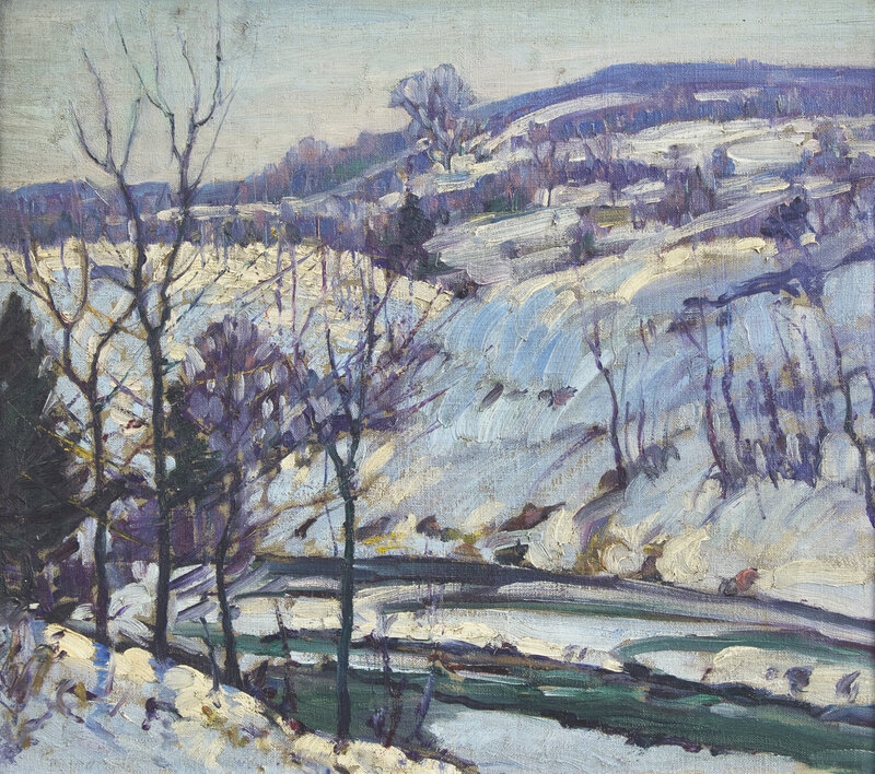 Artwork by Fern Isabel Coppedge, 
The Delaware River in Winter, Made of oil on canvas