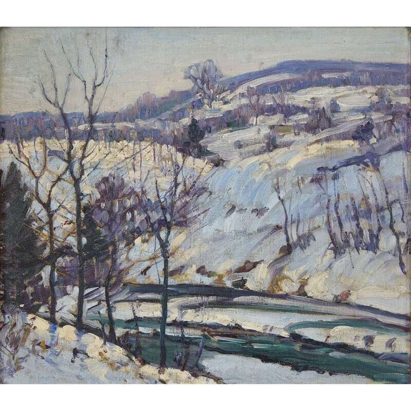 Artwork by Fern Isabel Coppedge, 
The Delaware River in Winter, Made of oil on canvas
