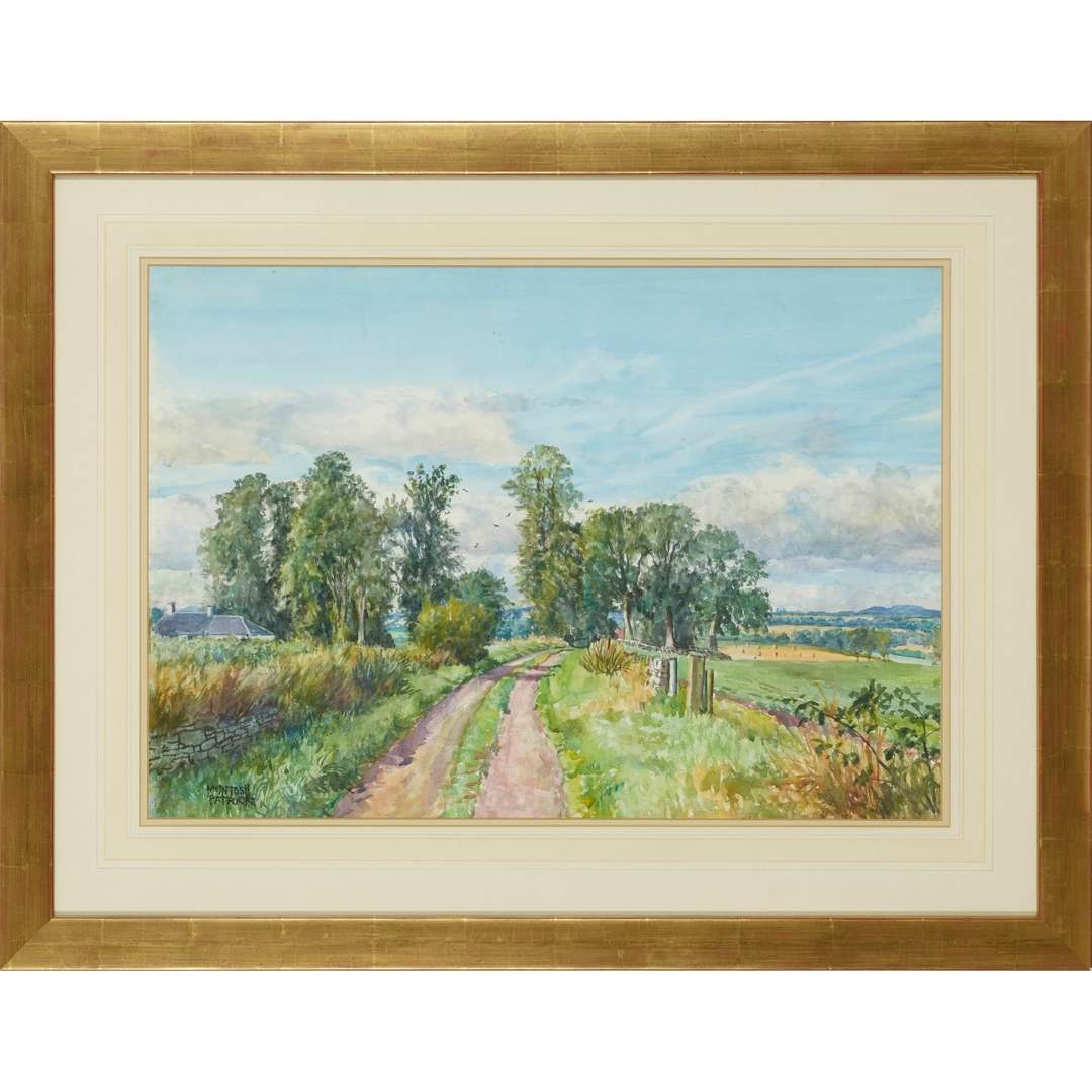 Artwork by James McIntosh Patrick‏, COUNTRY LANE, Made of watercolour