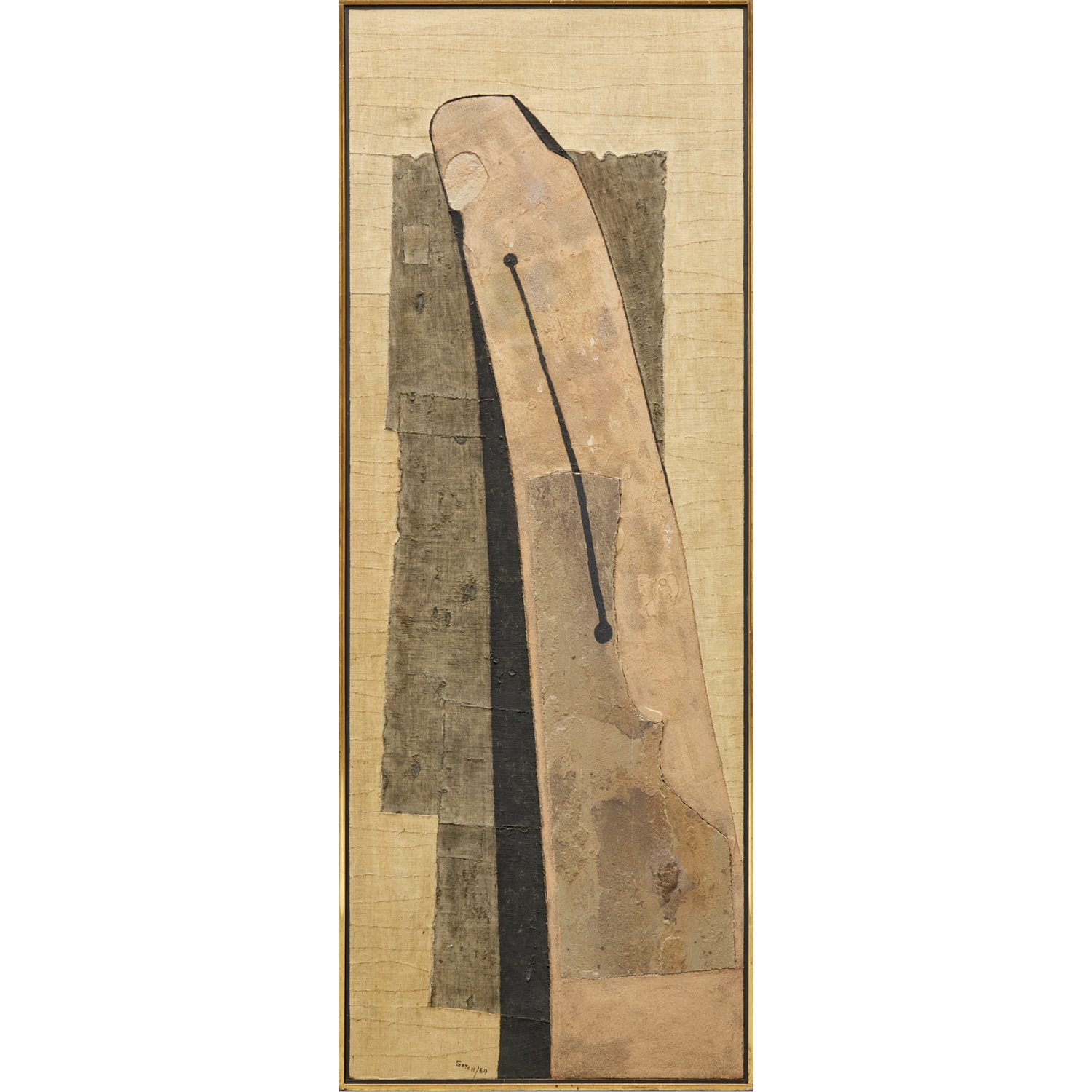 Lee Gatch | Lee Gatch, mixed media collage, 1964, ex museum (1964 ...