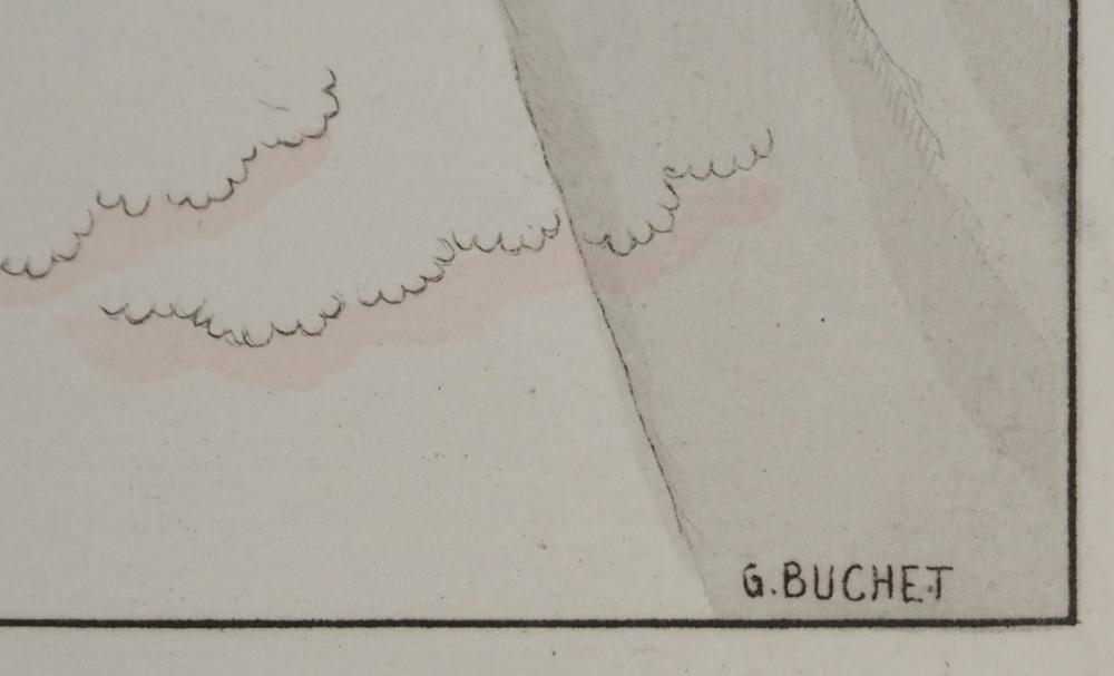 Artwork by Gustave Buchet, Gustave BUCHET - The Hidden Embrace, Made of Original etching