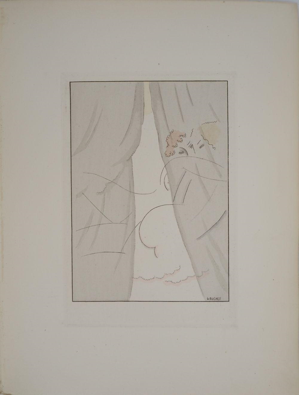 Artwork by Gustave Buchet, Gustave BUCHET - The Hidden Embrace, Made of Original etching