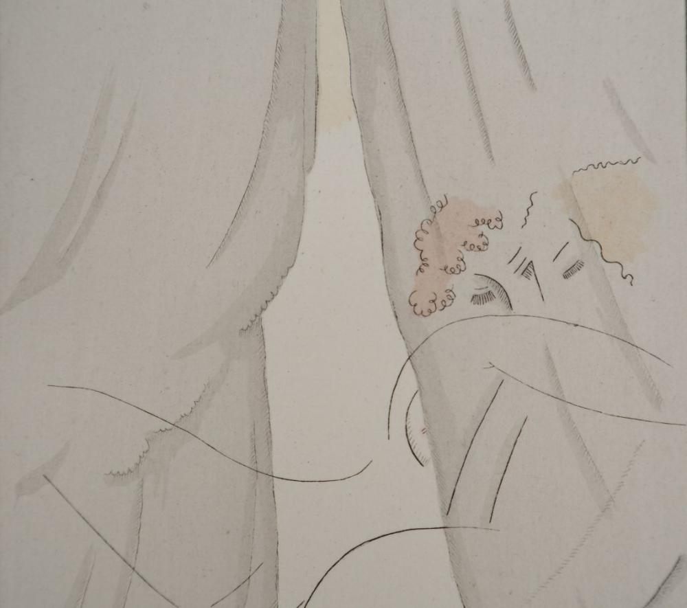 Artwork by Gustave Buchet, Gustave BUCHET - The Hidden Embrace, Made of Original etching