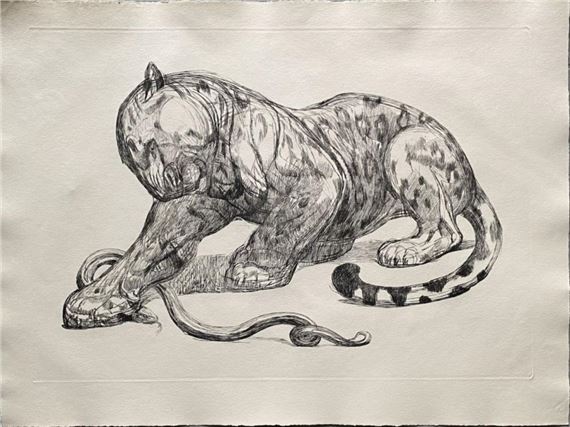 Paul Jouve - Jaguar et serpent - Georges Petit