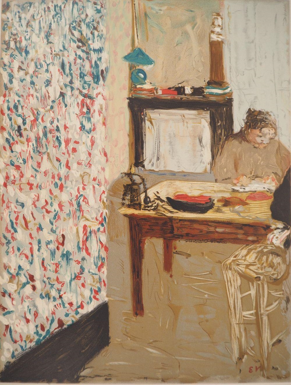 Artwork by Édouard Vuillard, Edouard VUILLARD - Interior scene, Made of Lithograph
