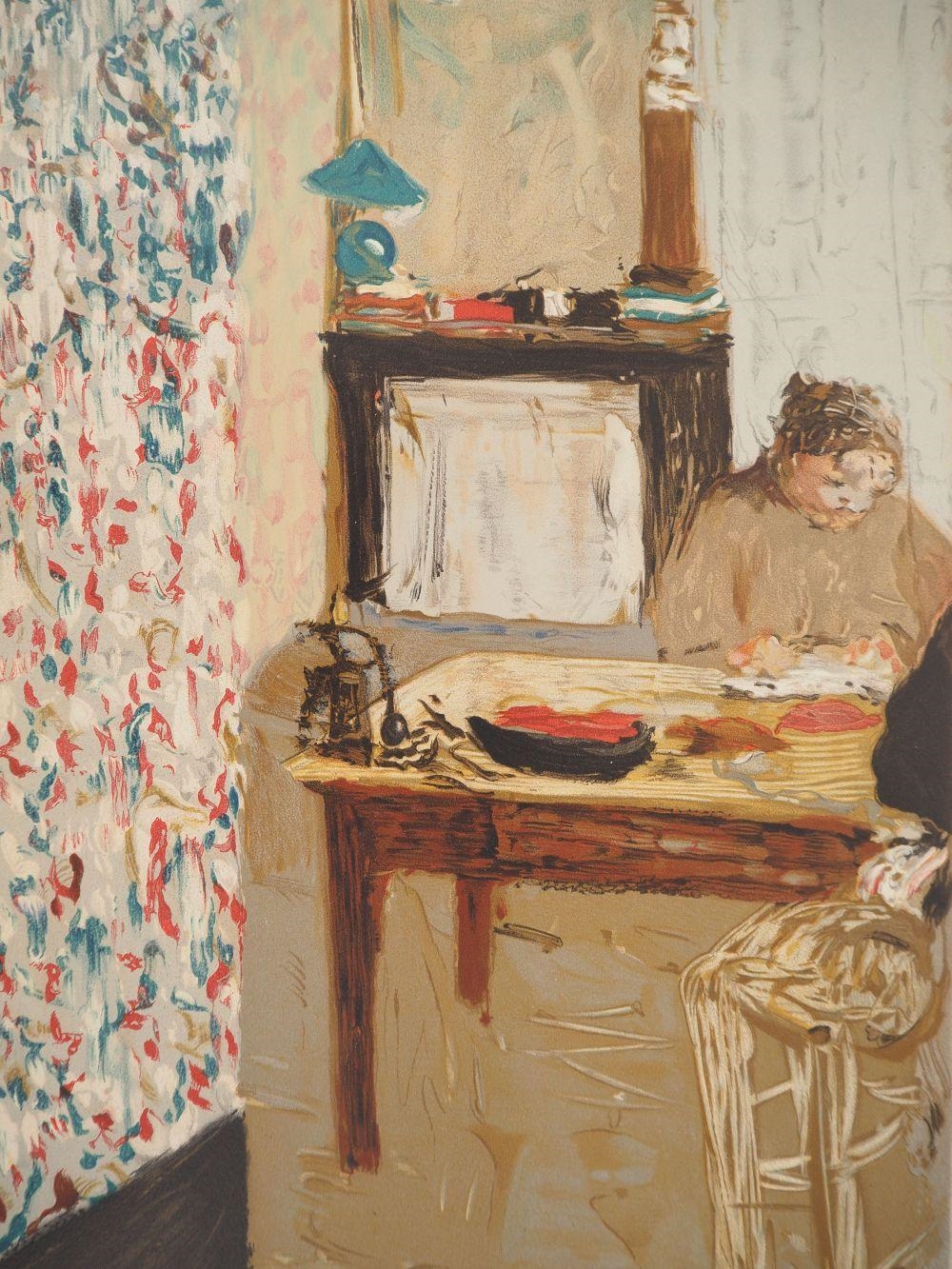 Artwork by Édouard Vuillard, Edouard VUILLARD - Interior scene, Made of Lithograph