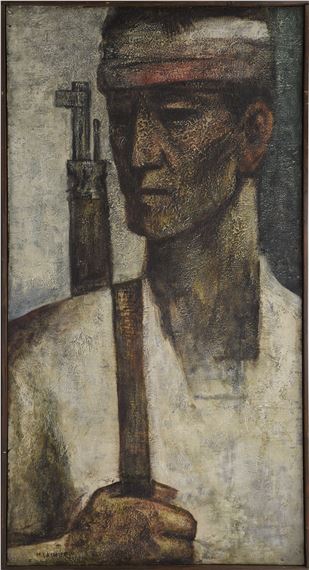 Ranny partyzant by Maciej Lachur, 1963