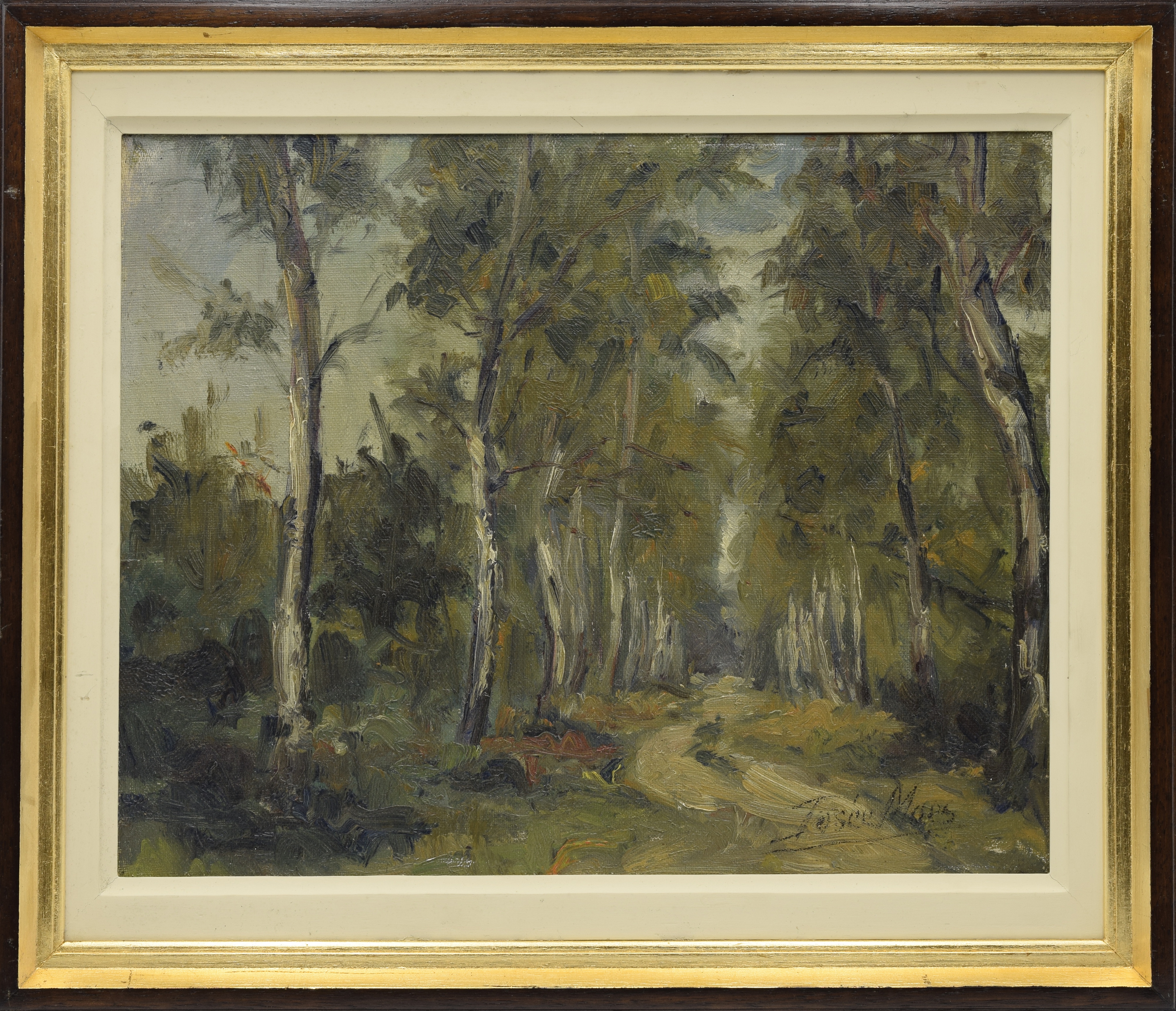 Artwork by Joser Maes, Leśna droga, Made of olej, płótno