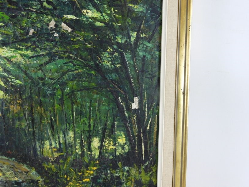 Artwork by Didier Sainte Maure, View of the forest, Made of Oil on canvas