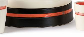 Hervé THOMAS (XX) and Claude AIELLO Ziggourat centerpiece Ceramic Signed Prototypes H - Claude Aiello