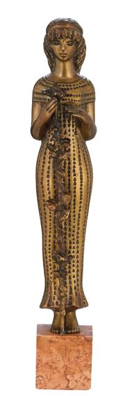 Lány virággal by Rábainé Kiss Lenke