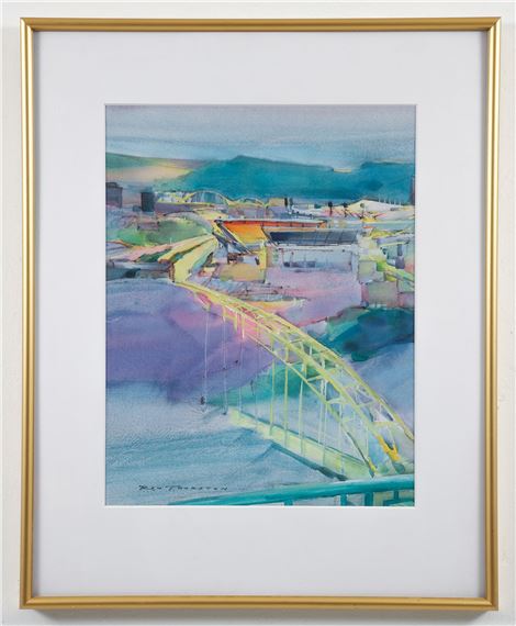 Robert R. Young | Robert R. Young oil Panorama of Pittsburgh | MutualArt
