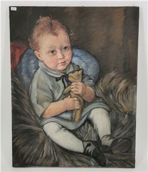 Portrait of a boy with a teddy bear” - Richard Harlfinger