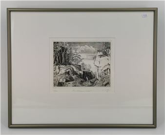 ‘’Forest (Durchbrochener Wald)‘’. Inscribed below the print - Claus Müller