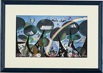 Artwork by Seiji Fujishiro, Forest circus, Made of screenprint