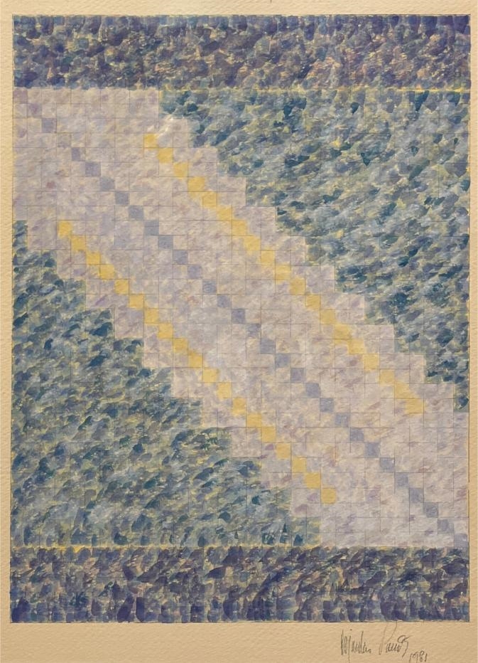 Artwork by Alejandro Puente, Cuadriculado, Made of Watercolor on cardboard