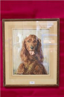 A watercolour of a dog by Arthur Gay - Arthur Gay