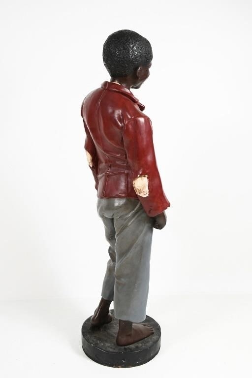 Artwork by Delarue Picard, FRENCH DELARUE PICARD STATUE OF A YOUNG MAN, Made of polychrome plaster