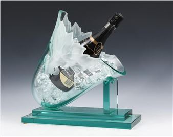 ROBERT GUENTHER ETCHED ART GLASS SCULPTURE - Robert Guenther