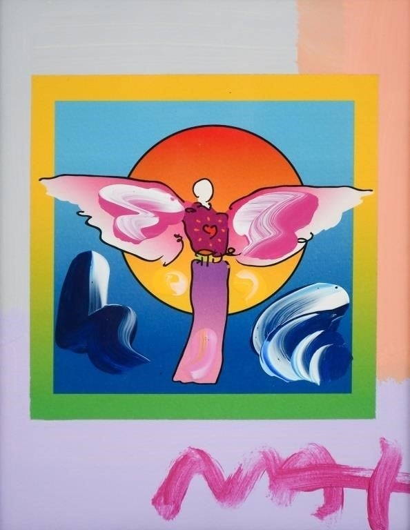 Peter Max | Angel with Sun on Blends (2006) | MutualArt
