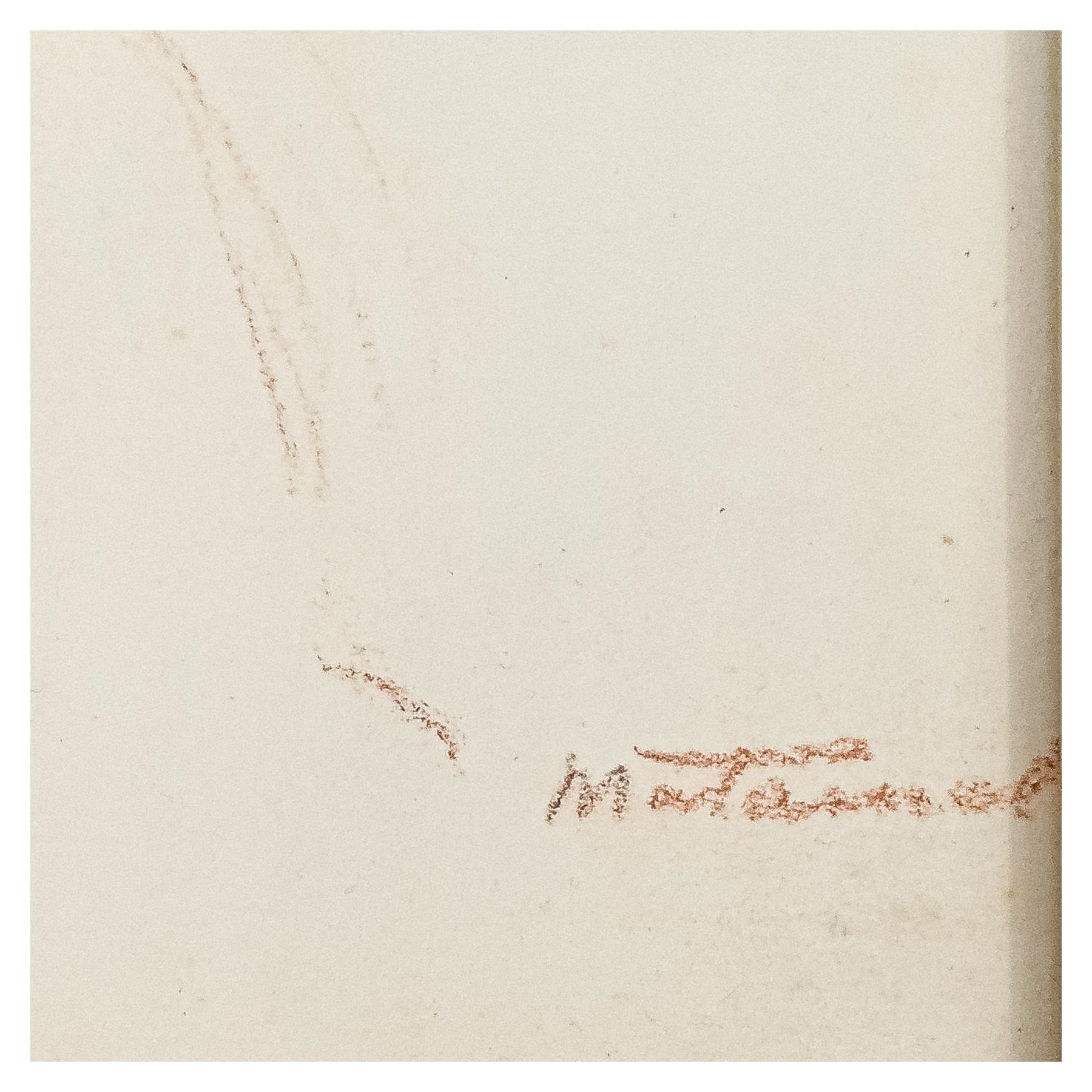 Artwork by Joan Matamala, Desnudo femenino, Made of sanguine on paper