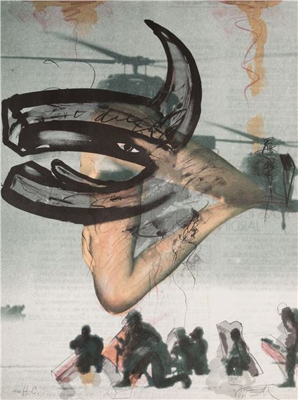 WOLF VOSTELL Dusseldorf, Germany (1932) / (1998) "Hubschaub by Wolf Vostell