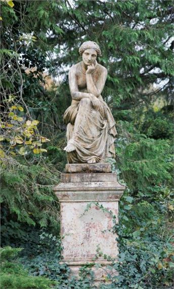 Meditation Large cast-iron print with patina in two parts - Jean-Jacques Ducel