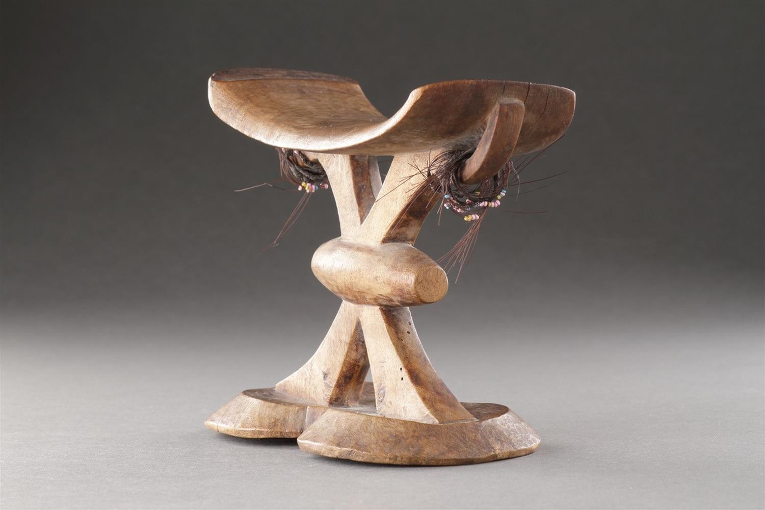 Artwork by Edric van Vredenburgh, A GOOD 'OLD DRY' SOUTH AFRICAN HEADREST, SHONA/TSONGA TRIBE, Made of glass