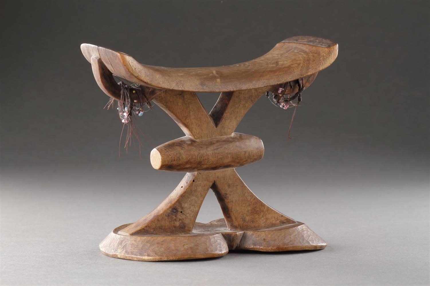 Artwork by Edric van Vredenburgh, A GOOD 'OLD DRY' SOUTH AFRICAN HEADREST, SHONA/TSONGA TRIBE, Made of glass