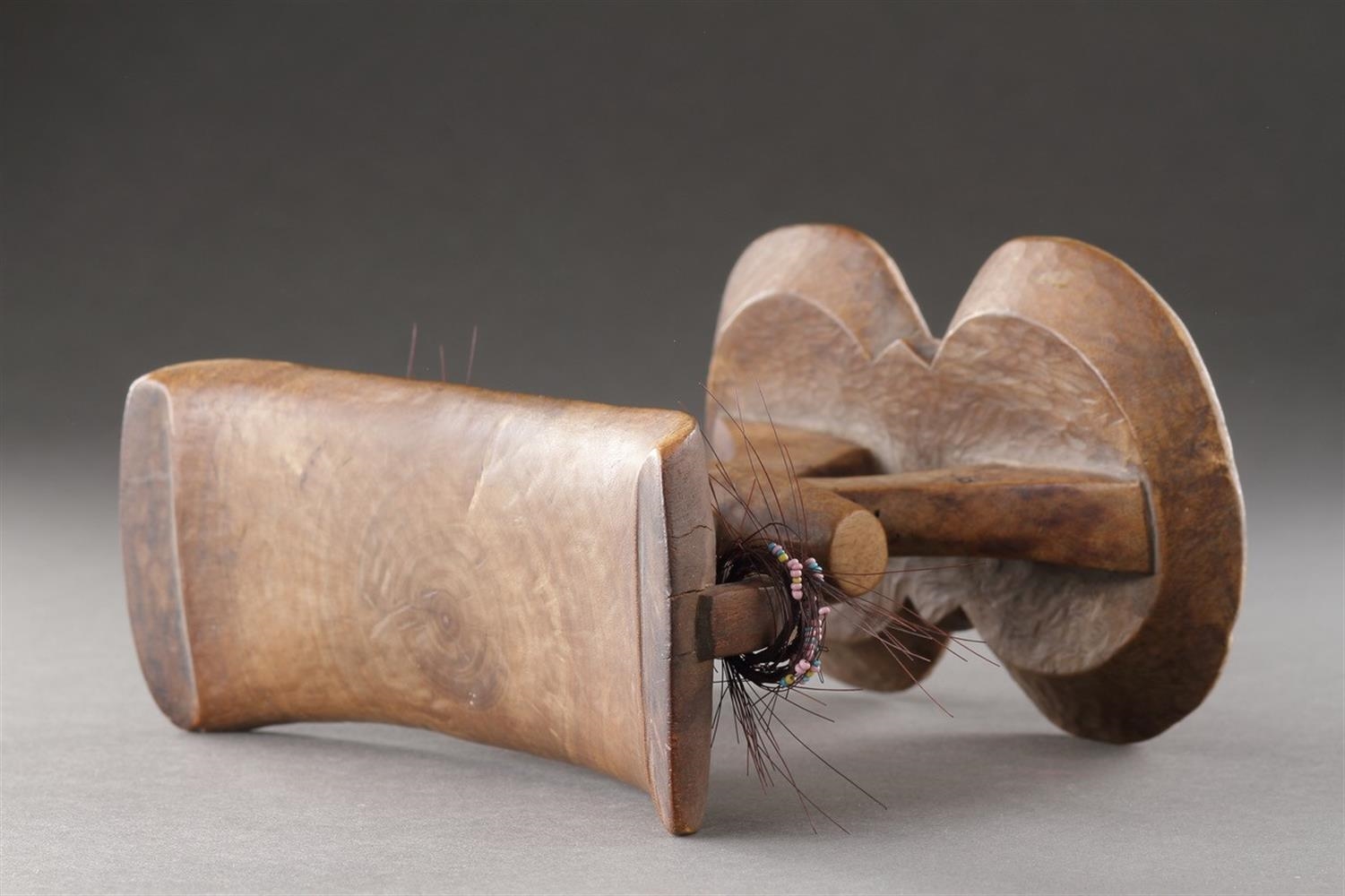 Artwork by Edric van Vredenburgh, A GOOD 'OLD DRY' SOUTH AFRICAN HEADREST, SHONA/TSONGA TRIBE, Made of glass