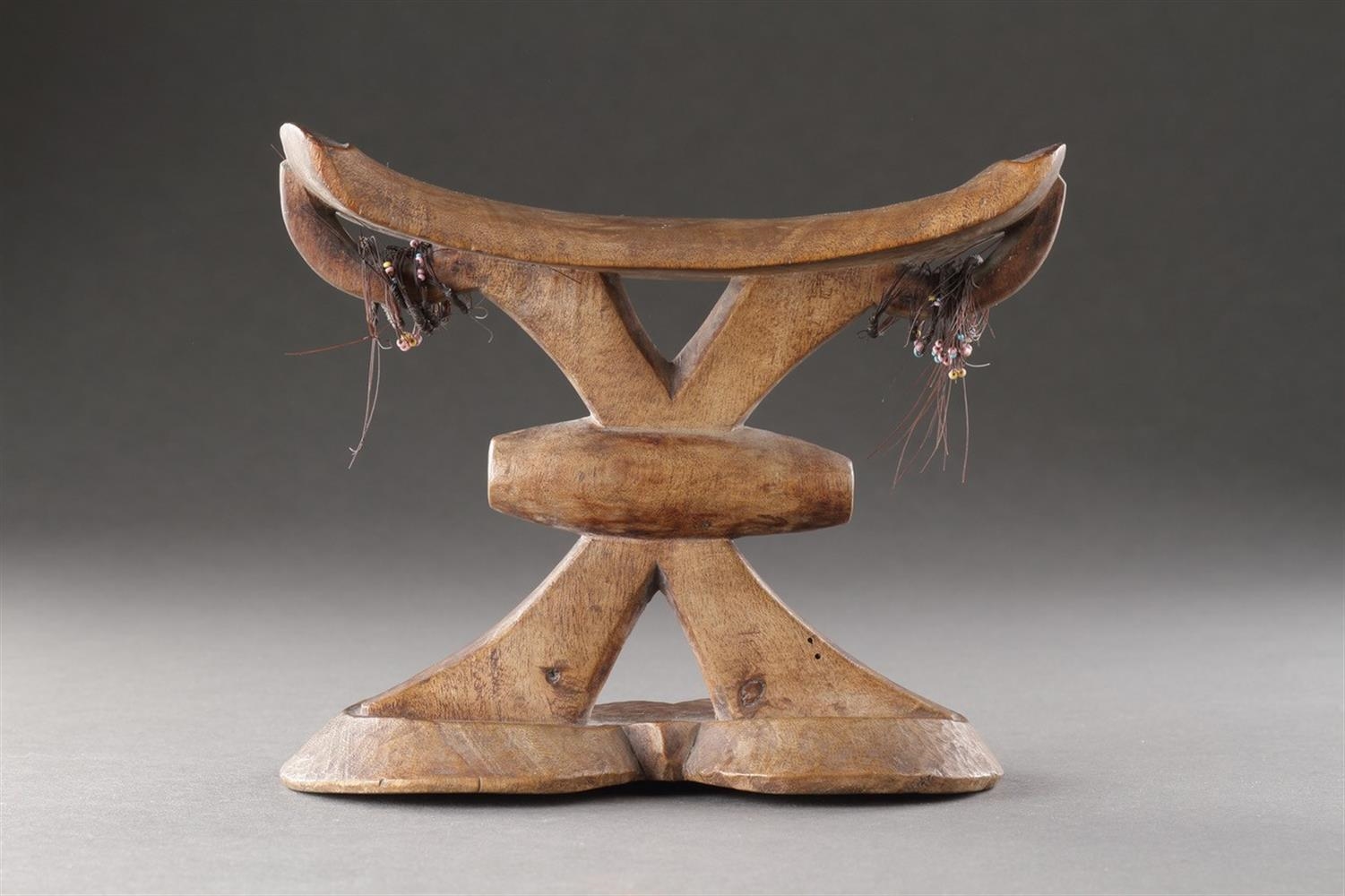 Artwork by Edric van Vredenburgh, A GOOD 'OLD DRY' SOUTH AFRICAN HEADREST, SHONA/TSONGA TRIBE, Made of glass