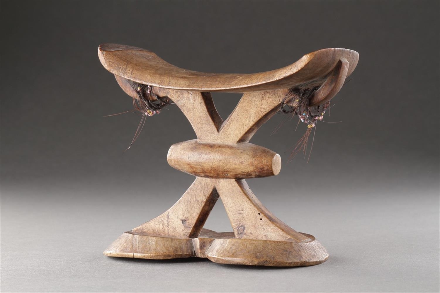 Artwork by Edric van Vredenburgh, A GOOD 'OLD DRY' SOUTH AFRICAN HEADREST, SHONA/TSONGA TRIBE, Made of glass