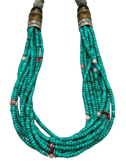 Multi Stone And Multi Strand Tommy Singer Necklace by Tommy Singer, 1960s-2014