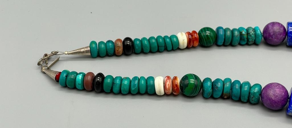 Tommy Singer | Multi Stone Three Strand Necklace With Earrings By Tommy ...