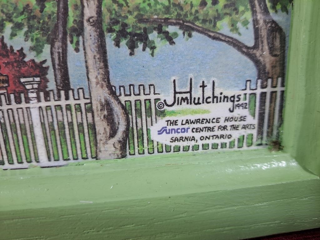 Artwork by Jim Hutchings, Jim Hutchings The Lawrence House Print. 18 1/2" l, Made of Print