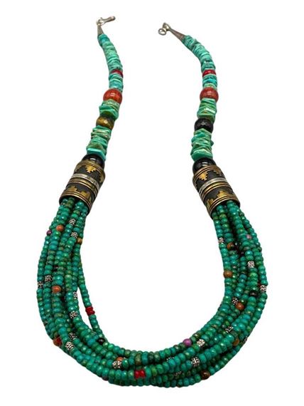 Multi Stone And Multi Strand Tommy Singer Necklace