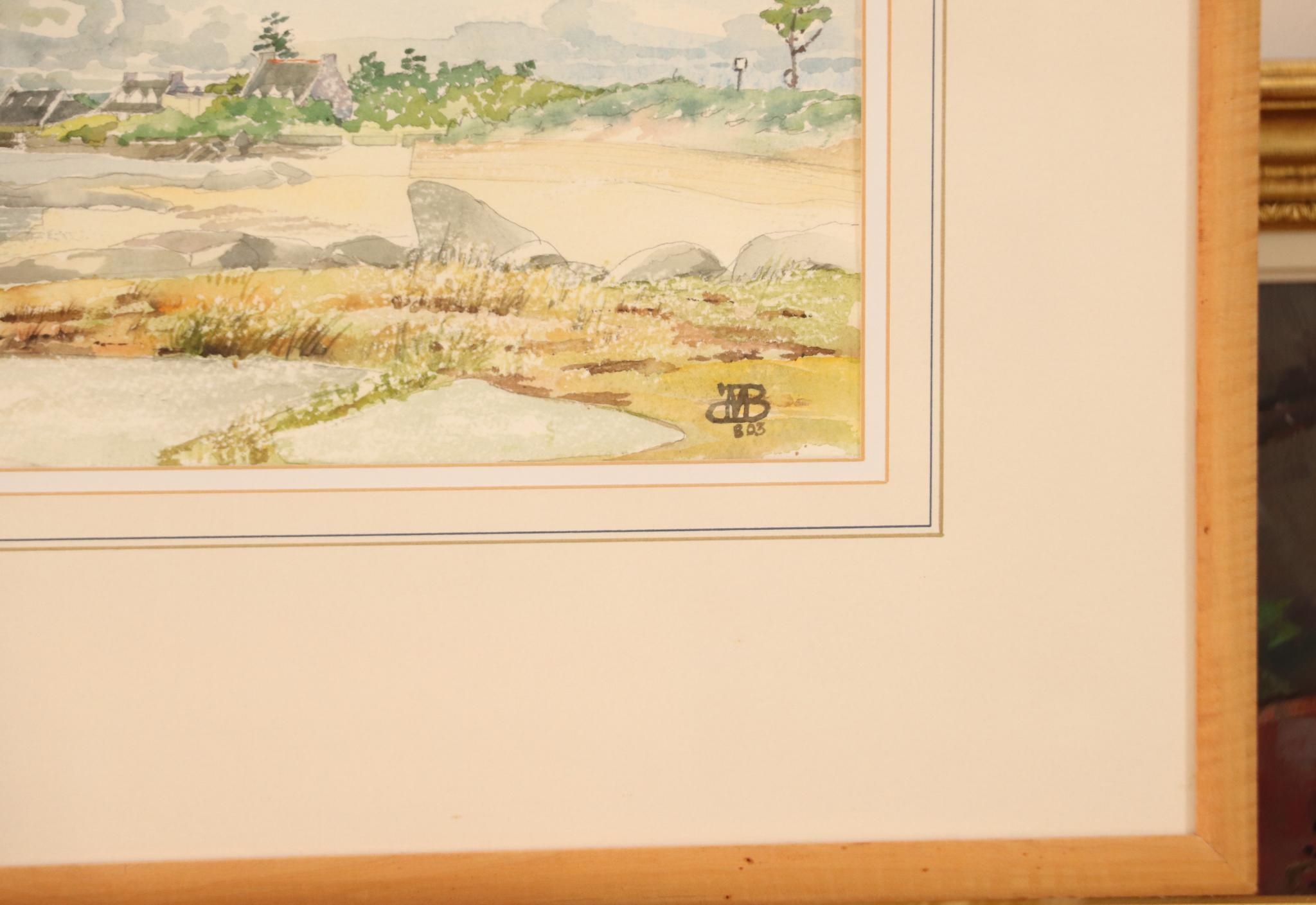 Artwork by Michael Burnett, Plage du Cabellou, Made of watercolor