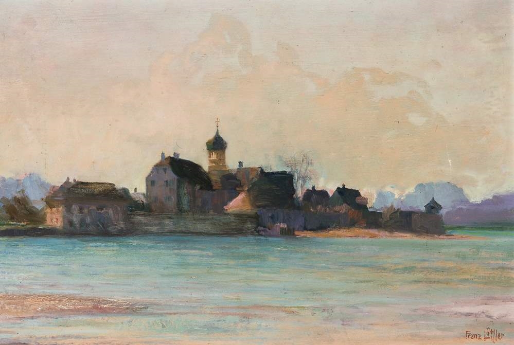 Artwork by Franz Löffler, Sign, Made of oil on cardboard