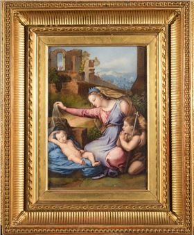 Marie-Joséphine BARET DU COUDERT (1832-?) La Vierge à l'enfant avec le petit saint Jean - Marie-joséphine Baret DU Coudert