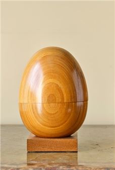 Emanuele PANTANELLA (1939-2014) Boite en bois en forme d'oeuf H - Emanuele Pantanella