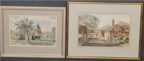 Old Oak Cottage, Shere by Albert Houghton