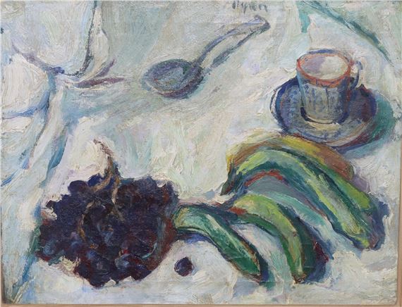 still life depicting grapes by Adrian Ryan