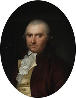 Portrait of a gentleman in a yellow waistcoat - Herman Hansen Koefoed