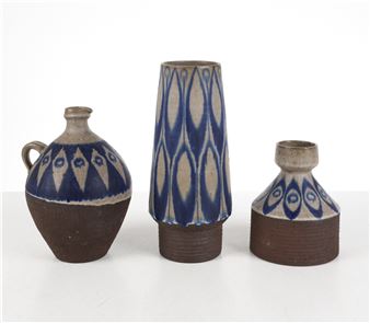 3) THOMAS TOFT DANISH STONEWARE POTTERY GROUPING - Thomas Toft
