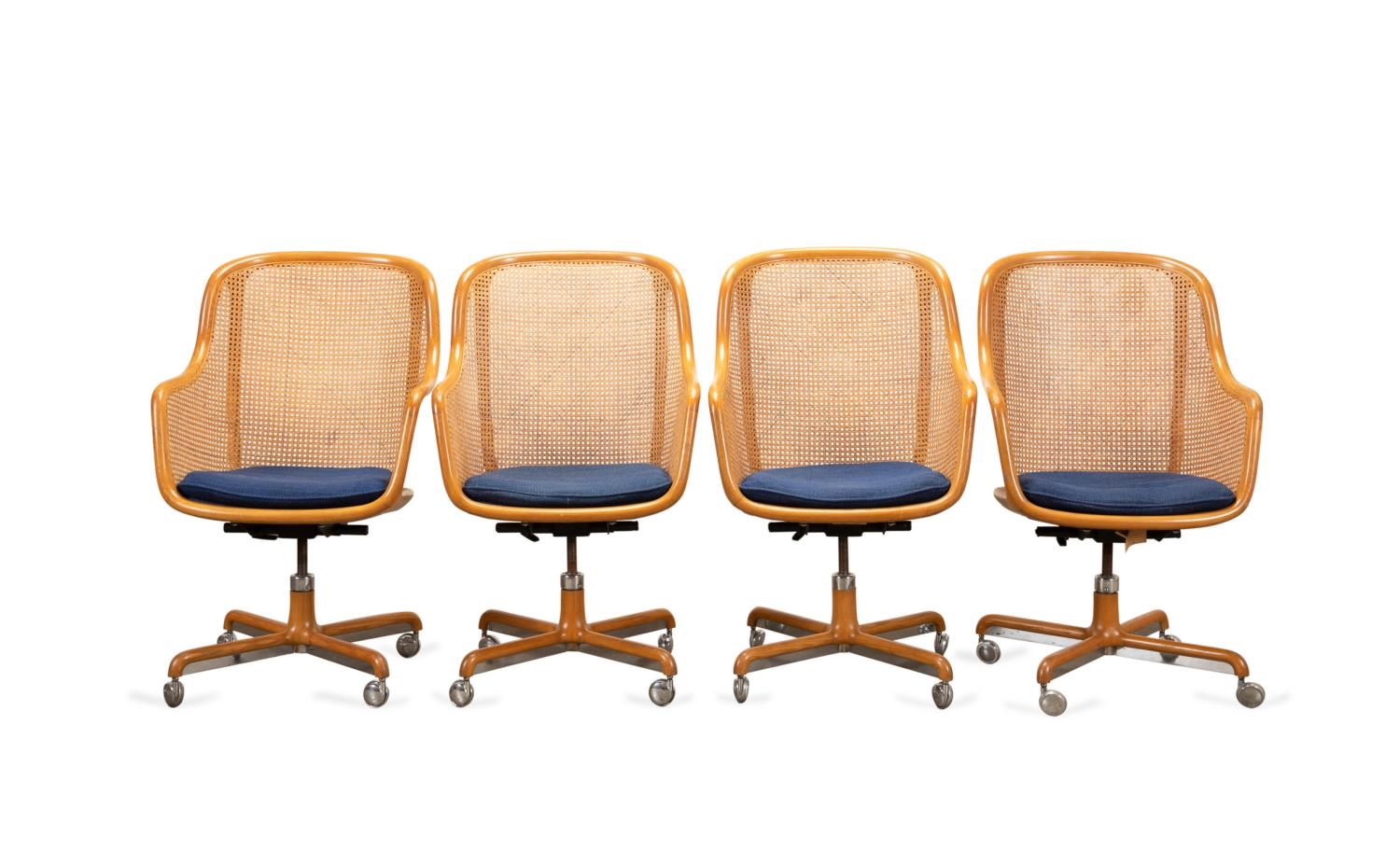 Ward Bennett | SET OF FOUR WARD BENNETT CANED DESK CHAIRS (20th Century ...