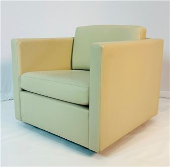 Leather Lounge Chair by Charles Pfister for Knoll, 1971, Labeled - Charles Pfister