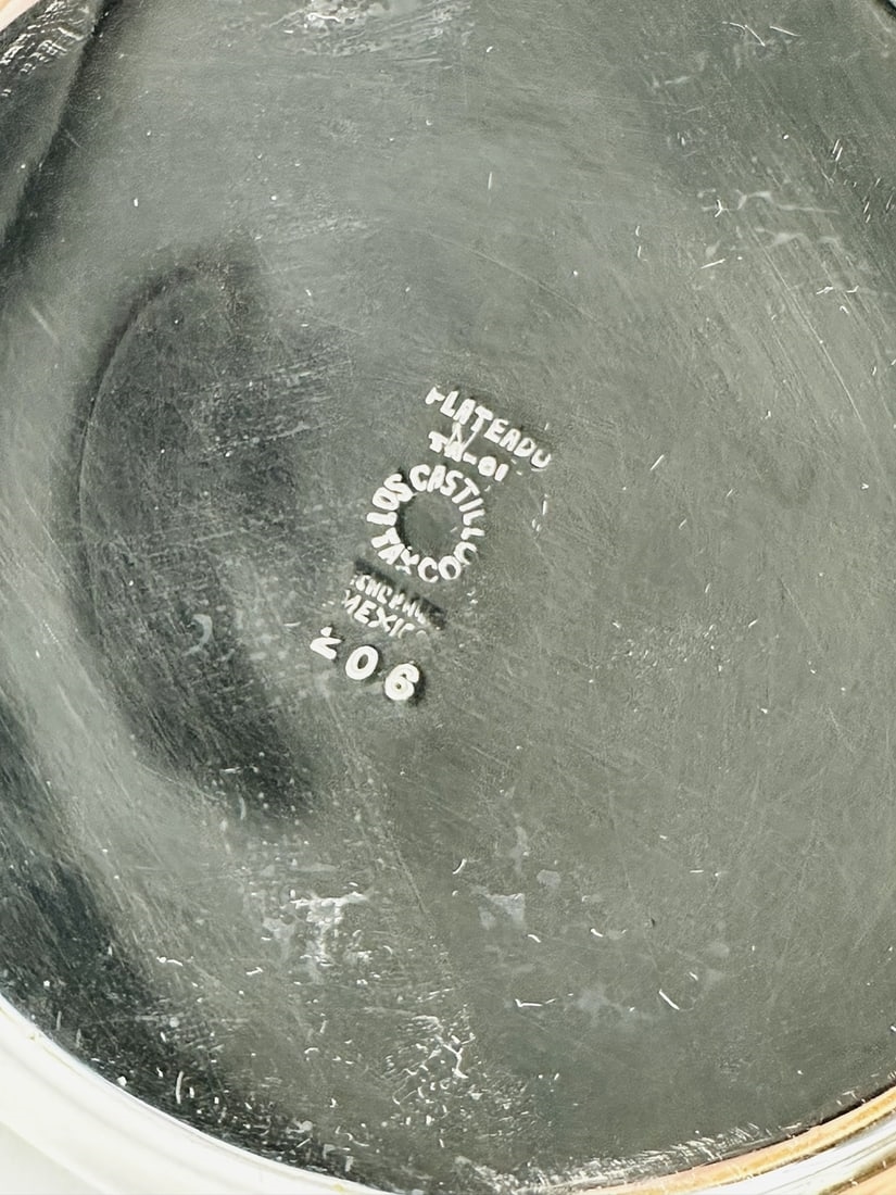 Artwork by Los Castillo, Los Castillo Silver & Malachite Pitcher Jug, Mexico 1960s, Made of Silver plated