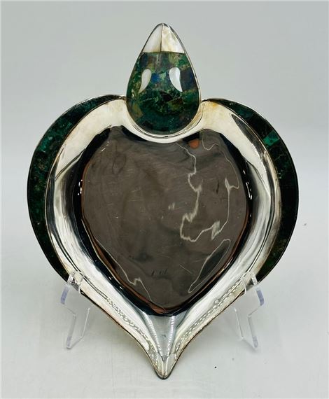 Cobra tray With Lapis Lazuli & Malachite by Los Castillo, 20th Century Mexico by Los Castillo, 20th Century