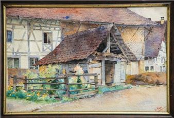 Ansicht eines bäuerlichen Hofes - Gottlieb Kagi